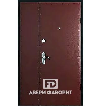 двустворчатая недорогая дверь с отделкой винилискожа